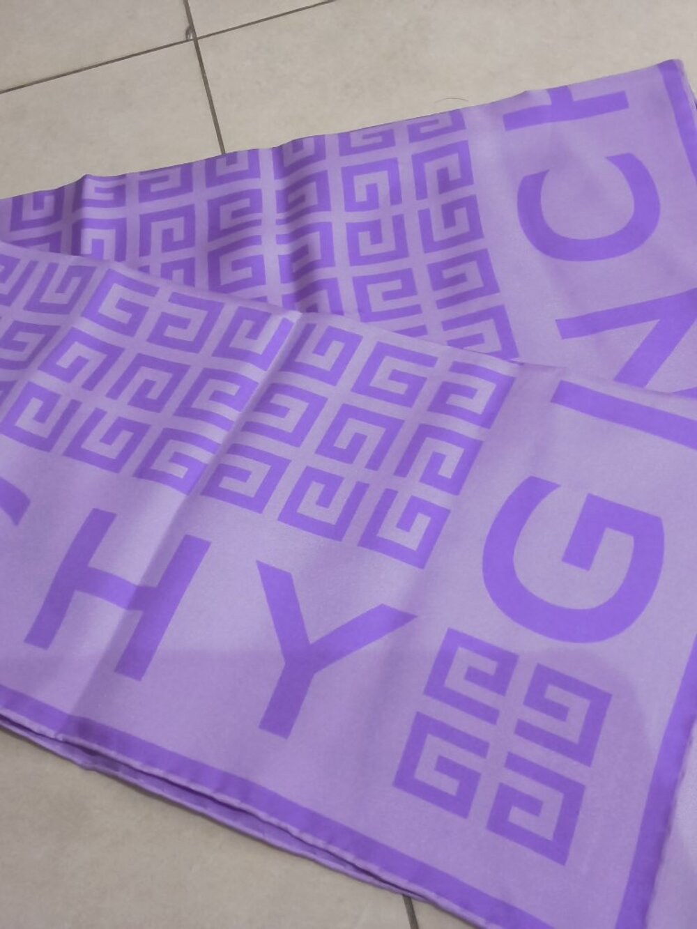 Givenchy silk scarf lavender new without tag